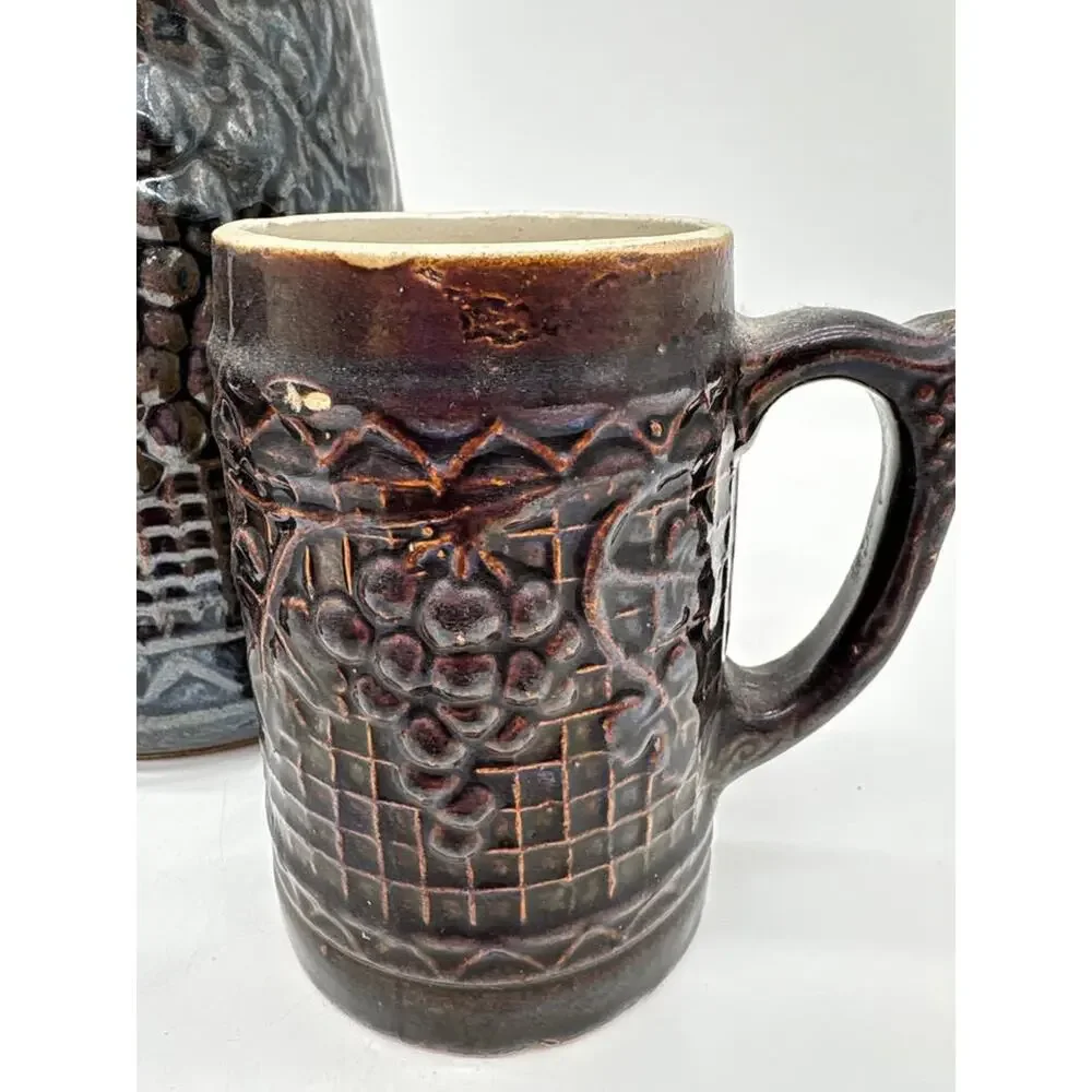 Vintage North Star Pottery Stoneware Pitcher & Mug Set